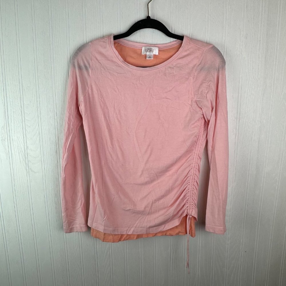Loft Pink‎ and Orange long sleeve top size Medium